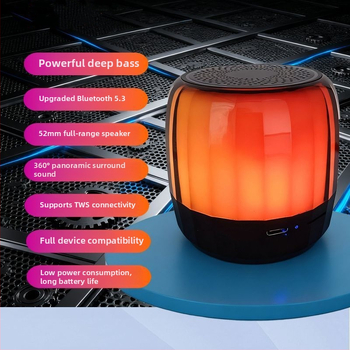 Bluetooth zvučnik s dinamičnim LED osvjetljenjem, TWS, prijenosni mini zvučnik 5W