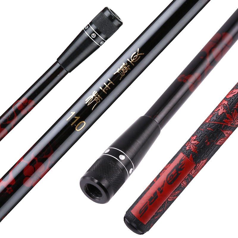 Tija telescopică din carbon pentru plasă de pescuit, portabilă, ultra-ușoară, 4 secțiuni, greutate 0,5 kg