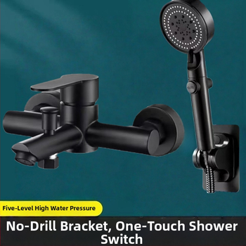 Κρυφό σετ ντους από ανοξείδωτο χάλυβα 304, περιστρεφόμενη κεφαλή ψεκασμού, εξοικονόμηση νερού, διπλός έλεγχος ζεστού-κρύου, ένα πάτημα για διακοπή νερού, 0–90°C