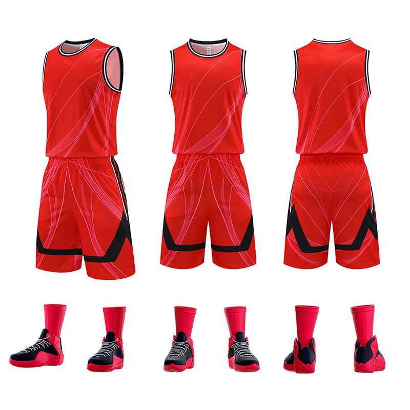 Uniformă de baschet pentru adulți, bărbați, material poliester cu căptușeală de poliester, potrivită pentru toate anotimpurile, tricou de antrenament cu număr imprimabil