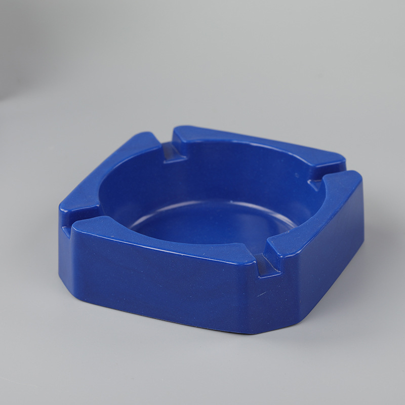 Cenușar pătrat din melamină — imprimare cu logo, personalizabil, pentru birou și bar