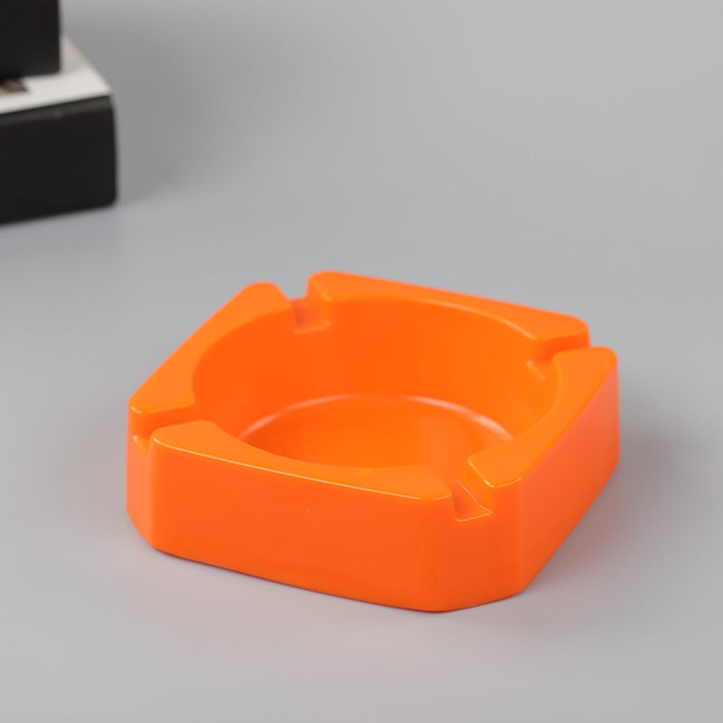 Cenușar pătrat din melamină — imprimare cu logo, personalizabil, pentru birou și bar