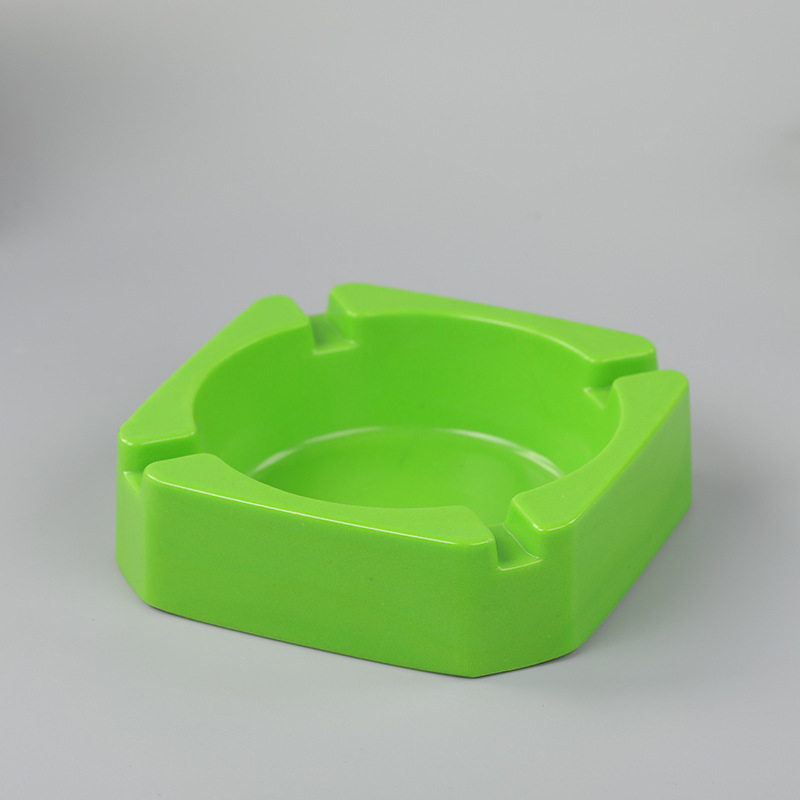 Cenușar pătrat din melamină — imprimare cu logo, personalizabil, pentru birou și bar