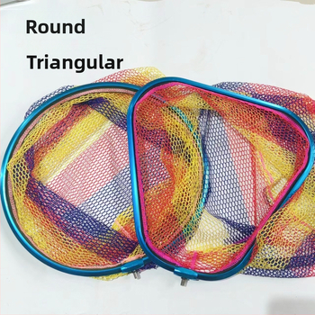 Cap de plasă de pescuit din aliaj de aluminiu, silicon rotund, îngroșat pentru pești mari, pentru competiții de pescuit în aer liber