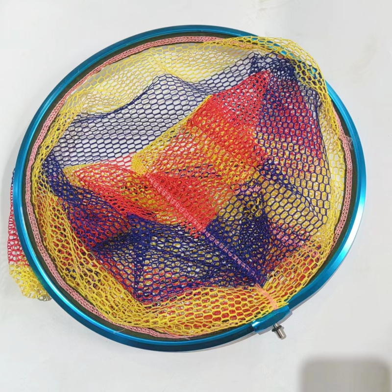 Cap de plasă de pescuit din aliaj de aluminiu, silicon rotund, îngroșat pentru pești mari, pentru competiții de pescuit în aer liber