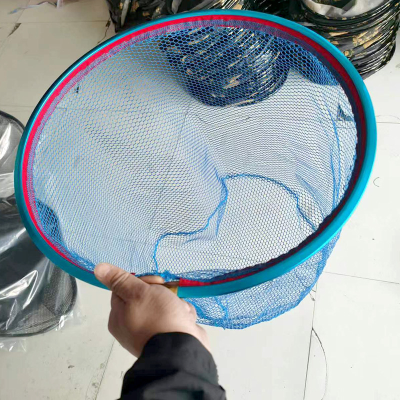 Cap de plasă de pescuit din aliaj de aluminiu, silicon rotund, îngroșat pentru pești mari, pentru competiții de pescuit în aer liber