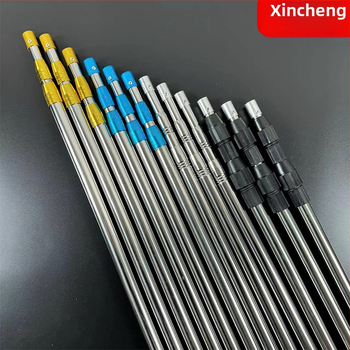 Tijă telescopică din oțel inoxidabil pentru plasă și cules de fructe