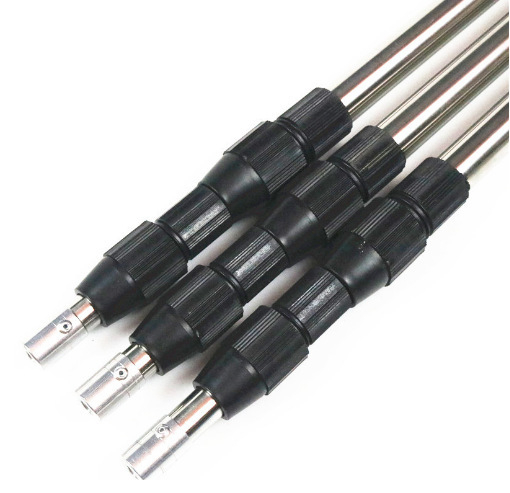 Tijă telescopică din oțel inoxidabil pentru plasă și cules de fructe