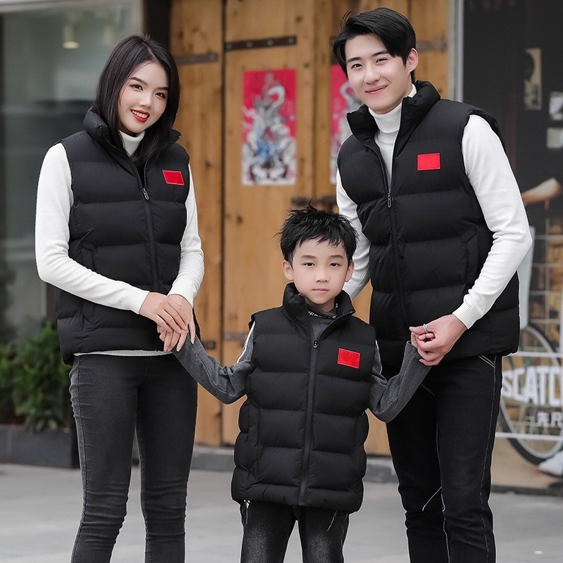 Зимна унисекс жилетка с пухово-памучен пълнител, стегната кройка, стойка яка, за тренировка по таекуондо