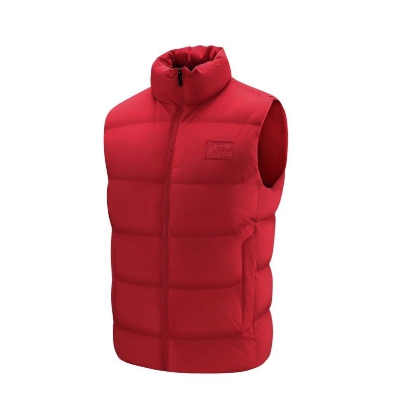 Зимна унисекс жилетка с пухово-памучен пълнител, стегната кройка, стойка яка, за тренировка по таекуондо