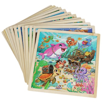 Drveni plošni puzzle za djecu — 100 komada, DIY prijateljski, uzrast 4–6 godina (Materijal: drvo; Broj komada: 100; Kategorija proizvoda: plošni puzzle; Uzrast: 4–6 godina; DIY: Da)
