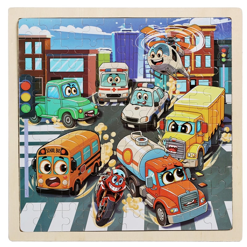 Drveni plošni puzzle za djecu — 100 komada, DIY prijateljski, uzrast 4–6 godina (Materijal: drvo; Broj komada: 100; Kategorija proizvoda: plošni puzzle; Uzrast: 4–6 godina; DIY: Da)
