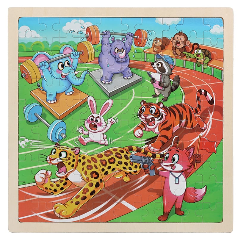 Drveni plošni puzzle za djecu — 100 komada, DIY prijateljski, uzrast 4–6 godina (Materijal: drvo; Broj komada: 100; Kategorija proizvoda: plošni puzzle; Uzrast: 4–6 godina; DIY: Da)