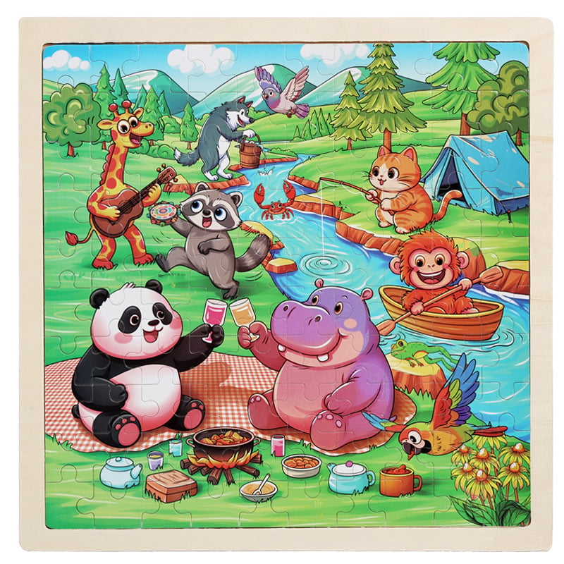 Drveni plošni puzzle za djecu — 100 komada, DIY prijateljski, uzrast 4–6 godina (Materijal: drvo; Broj komada: 100; Kategorija proizvoda: plošni puzzle; Uzrast: 4–6 godina; DIY: Da)