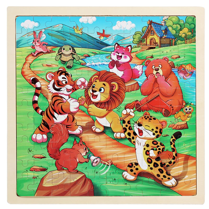 Drveni plošni puzzle za djecu — 100 komada, DIY prijateljski, uzrast 4–6 godina (Materijal: drvo; Broj komada: 100; Kategorija proizvoda: plošni puzzle; Uzrast: 4–6 godina; DIY: Da)