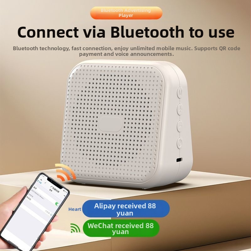 Bluetooth zvučnik za reklamu s ugrađenom baterijom, 5W izlaz, Bluetooth 5.0, domet 10 m, 1000–1200 mAh