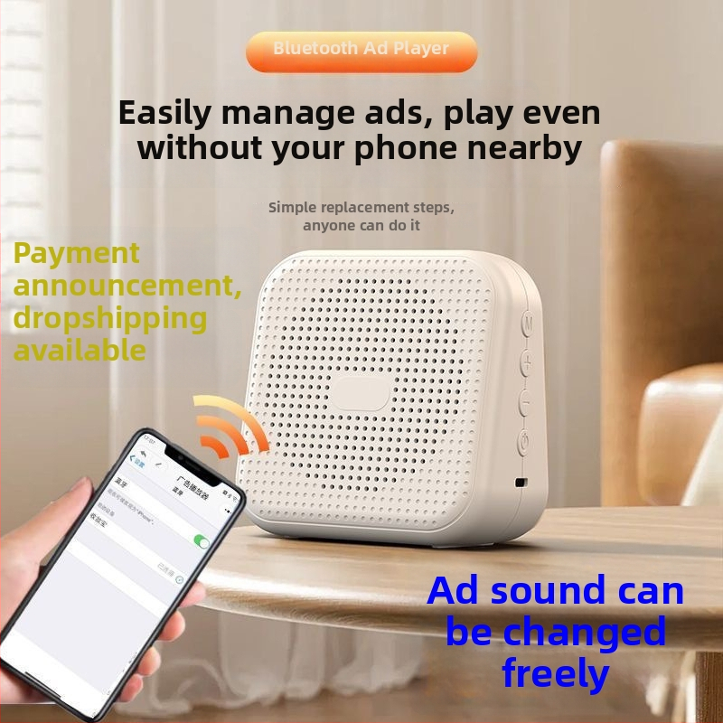 Bluetooth zvučnik za reklamu s ugrađenom baterijom, 5W izlaz, Bluetooth 5.0, domet 10 m, 1000–1200 mAh