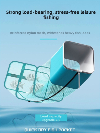 Baon nylonová rybárska ochranná sieť, prenosná sieť so štvorcovým okom, rýchloschnúca