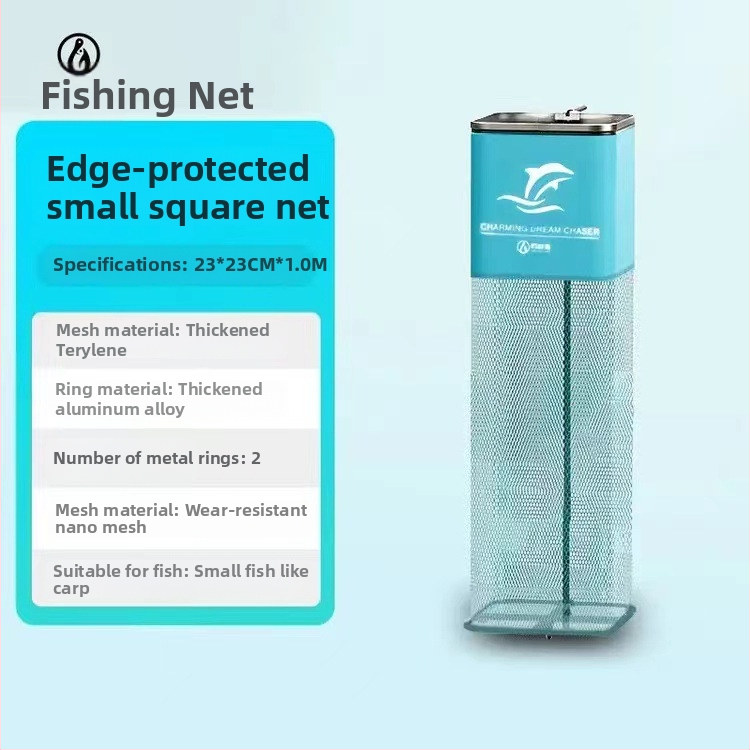 Baon nylonová rybárska ochranná sieť, prenosná sieť so štvorcovým okom, rýchloschnúca