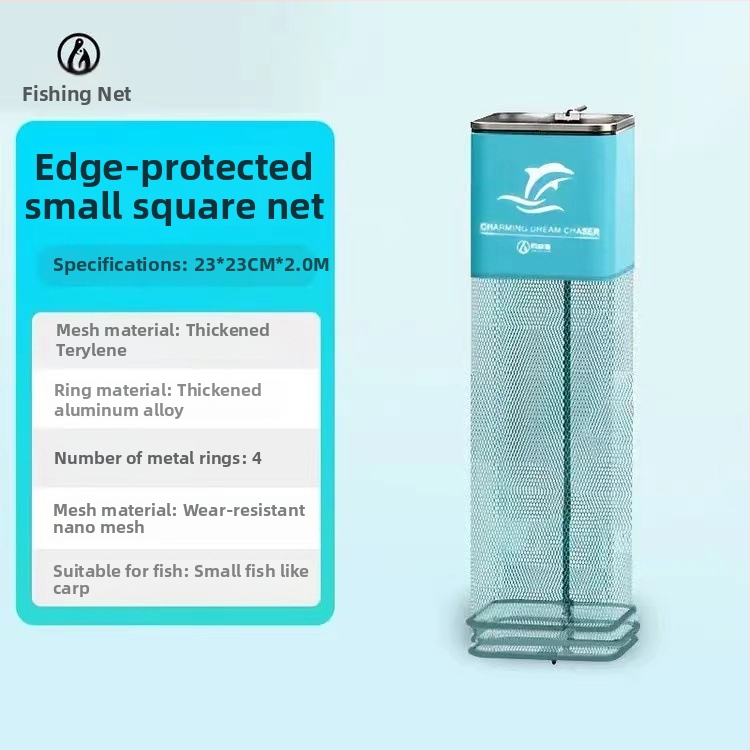 Baon nylonová rybárska ochranná sieť, prenosná sieť so štvorcovým okom, rýchloschnúca