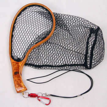 Hordozható halszemháló kis halakhoz, finom szemmel — karbon anyag, alkalmas folyó- és fly fishingre