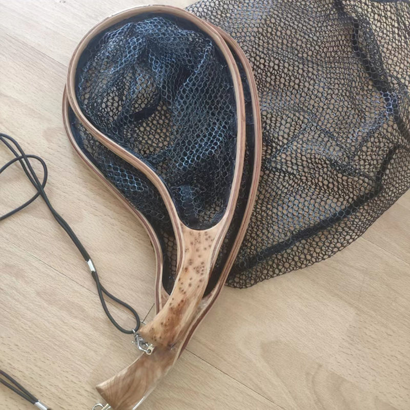 Hordozható halszemháló kis halakhoz, finom szemmel — karbon anyag, alkalmas folyó- és fly fishingre