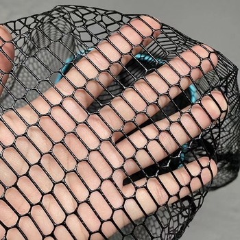 Fishnado hálófej integrált megerősítéssel és vastag ragasztott hálóanyaggal – szén- és alumínium konstrukció