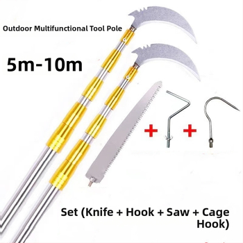 Telescopna šipka od nehrđajućeg čelika za podrezivanje grana - izvlačna, 3-6 odjeljaka, težina 0,5-2,5 kg