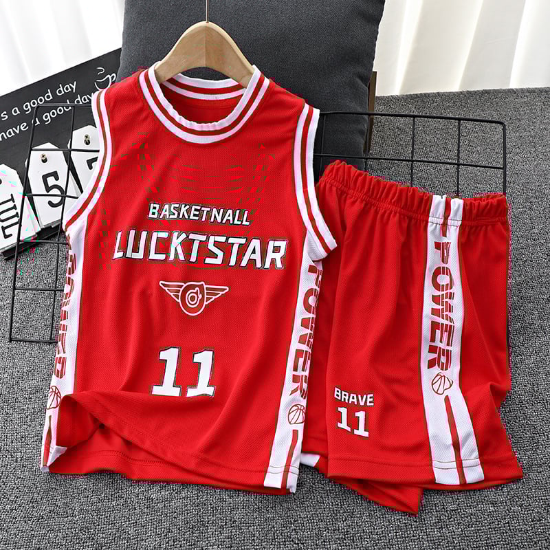 Nyári gyerek kosárlabda szett — ujjatlan mellény, gyorsan száradó poliészter, uniszex gyerekeknek, felszerelés kosárlabdához