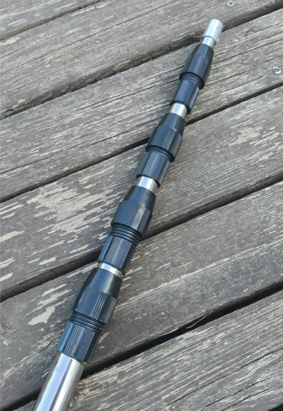 Rozsdamentes acél teleszkópos horgászhálóbot, 2–6 szakasz, állítható pozíció