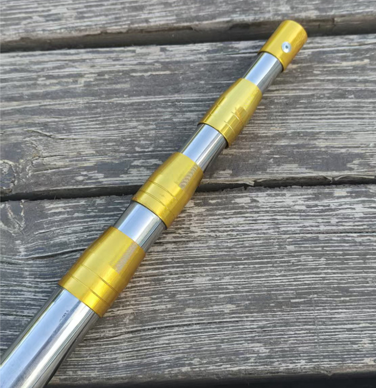 Rozsdamentes acél teleszkópos horgászhálóbot, 2–6 szakasz, állítható pozíció