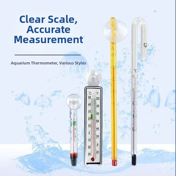 Termometru pentru acvariu – tijă de sticlă, plutitor, design de tip cârlig, detectare în timp real a temperaturii apei