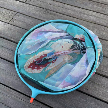 Legyezőhorgász hálófej, cserélhető nylon hálóval, leválasztható fej, különleges alakú alumínium ötvözet, állítható mélység