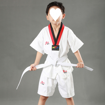 Costum Taekwondo pentru copii, vară, top cu mânecă scurtă și pantaloni scurți, țesătură din bumbac 91–95% bumbac, căptușeală din bumbac 91–95%, imprimeu
