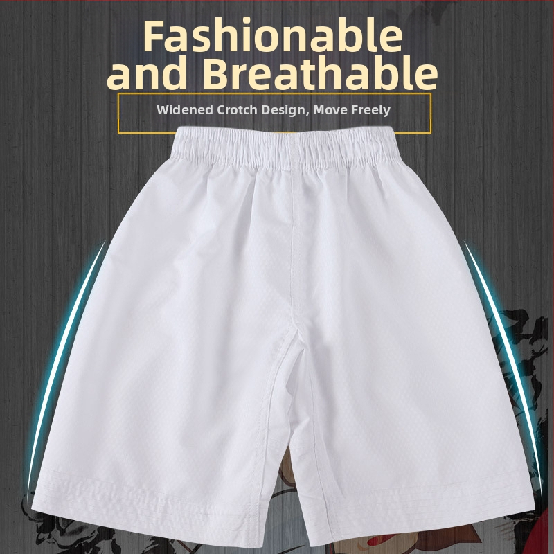 Pantaloni de antrenament Taekwondo, țesătură din bumbac respirabilă, model carouri și puncte, căptușeală bumbac 80%, toleranță 0,3