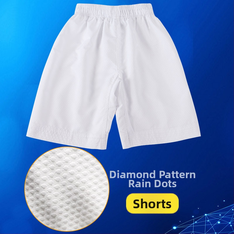 Pantaloni de antrenament Taekwondo, țesătură din bumbac respirabilă, model carouri și puncte, căptușeală bumbac 80%, toleranță 0,3