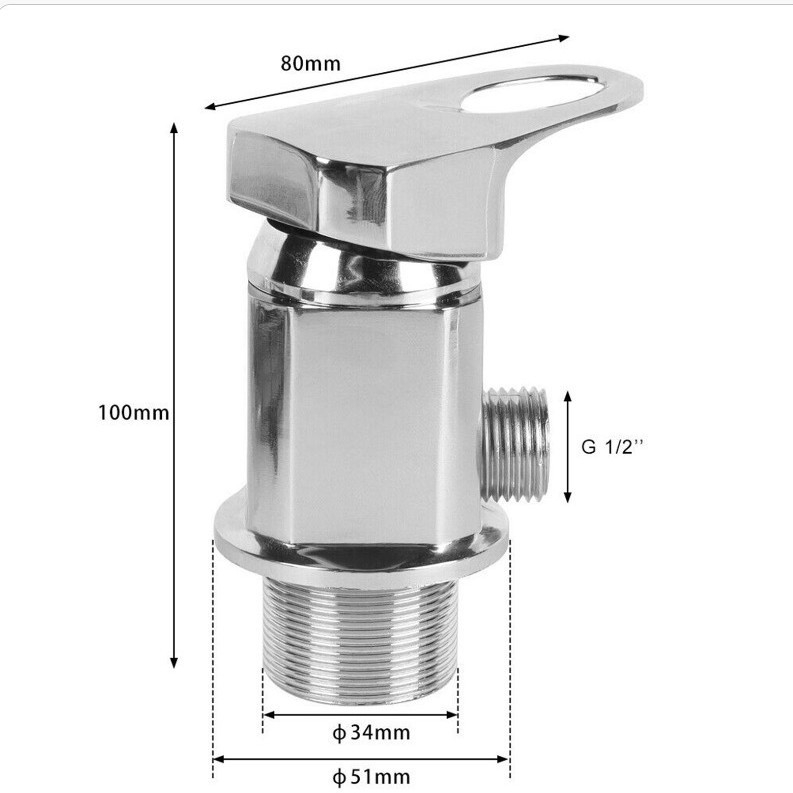 Krevetni miješac za šampon – topla/hladna voda, keramički disk, tijelo od cinkovog legura