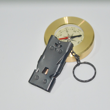 Fluier de antrenament din oțel inoxidabil, cu 3 găuri, design cu trei țevi, sunet înalt