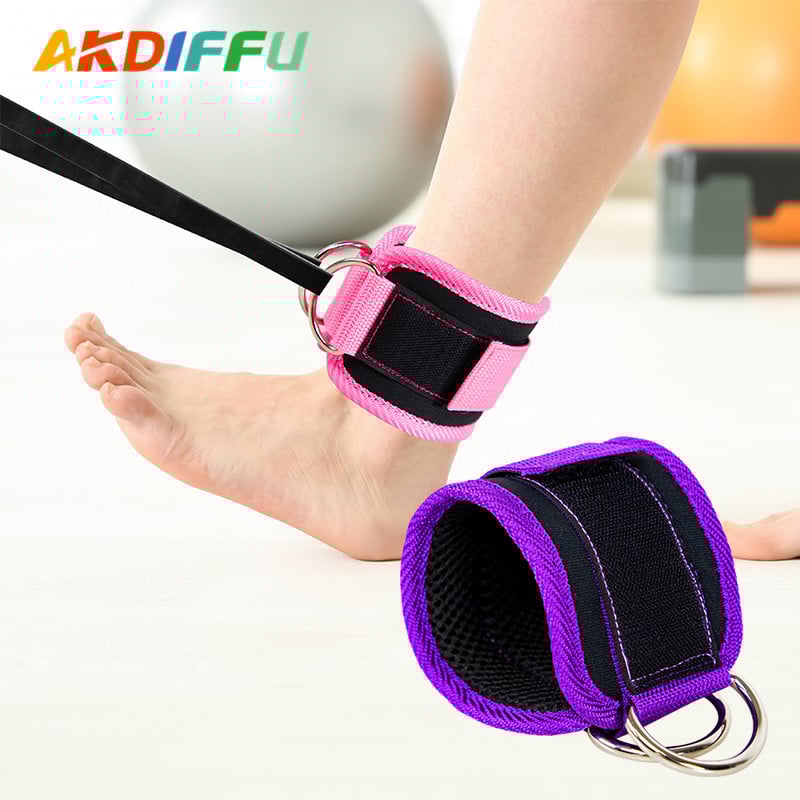 Глезен предпазител за тренировки с каишка и еластично въже, гума, универсален, за йога, марка Aikedifei