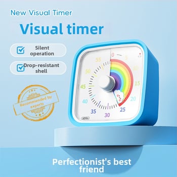 Χρονόμετρο κουζίνας με προστασία από πτώσεις, αθόρυβη λειτουργία και οπτική LCD οθόνη — χρονόμετρο για μαθητές, για οικιακή εργασία, με μπαταρία, κίνηση quartz