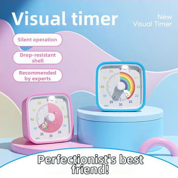 Χρονόμετρο κουζίνας με προστασία από πτώσεις, αθόρυβη λειτουργία και οπτική LCD οθόνη — χρονόμετρο για μαθητές, για οικιακή εργασία, με μπαταρία, κίνηση quartz
