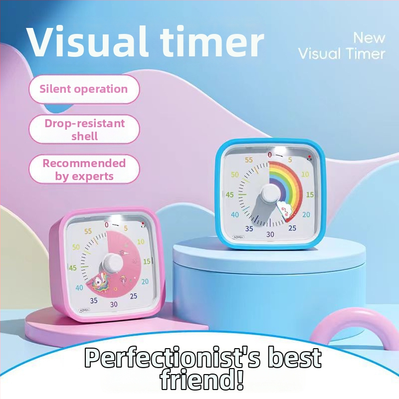 Χρονόμετρο κουζίνας με προστασία από πτώσεις, αθόρυβη λειτουργία και οπτική LCD οθόνη — χρονόμετρο για μαθητές, για οικιακή εργασία, με μπαταρία, κίνηση quartz