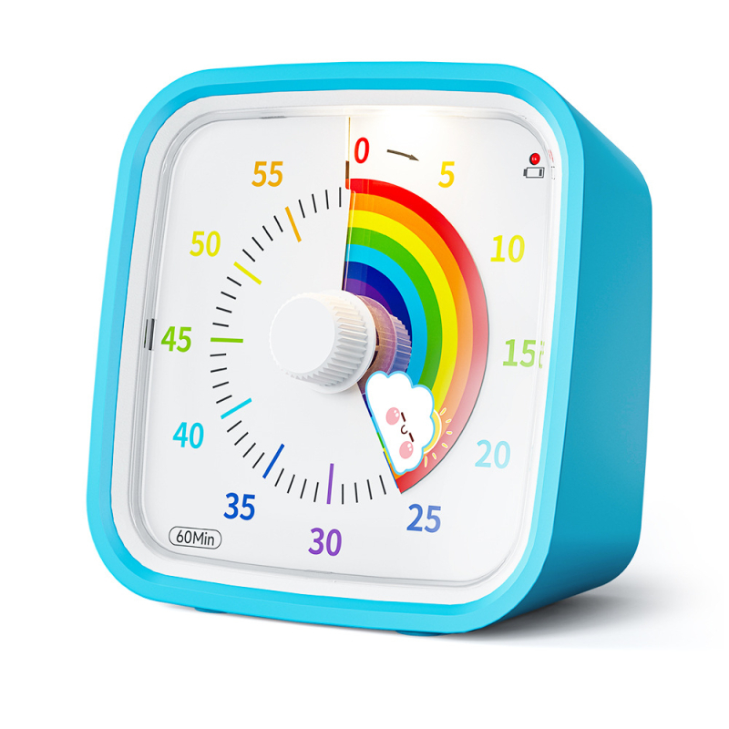 Χρονόμετρο κουζίνας με προστασία από πτώσεις, αθόρυβη λειτουργία και οπτική LCD οθόνη — χρονόμετρο για μαθητές, για οικιακή εργασία, με μπαταρία, κίνηση quartz