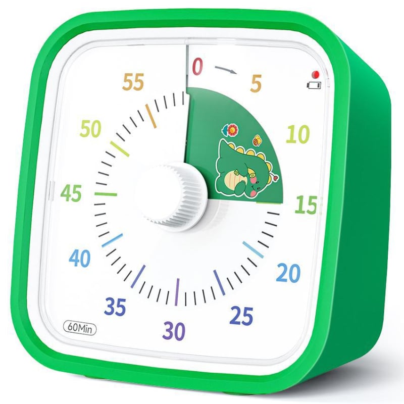 Χρονόμετρο κουζίνας με προστασία από πτώσεις, αθόρυβη λειτουργία και οπτική LCD οθόνη — χρονόμετρο για μαθητές, για οικιακή εργασία, με μπαταρία, κίνηση quartz