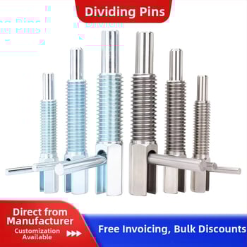 Πείρος ευθυγράμμισης τύπου L, επεκτεινόμενος, με χοντρή σπείρα, πλούνζερ με κουμπί και ελατήριο