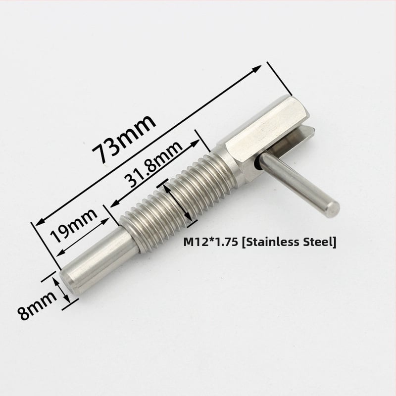 Πείρος ευθυγράμμισης τύπου L, επεκτεινόμενος, με χοντρή σπείρα, πλούνζερ με κουμπί και ελατήριο