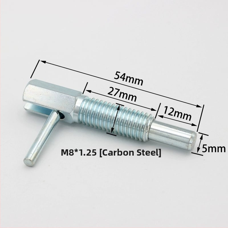 Πείρος ευθυγράμμισης τύπου L, επεκτεινόμενος, με χοντρή σπείρα, πλούνζερ με κουμπί και ελατήριο