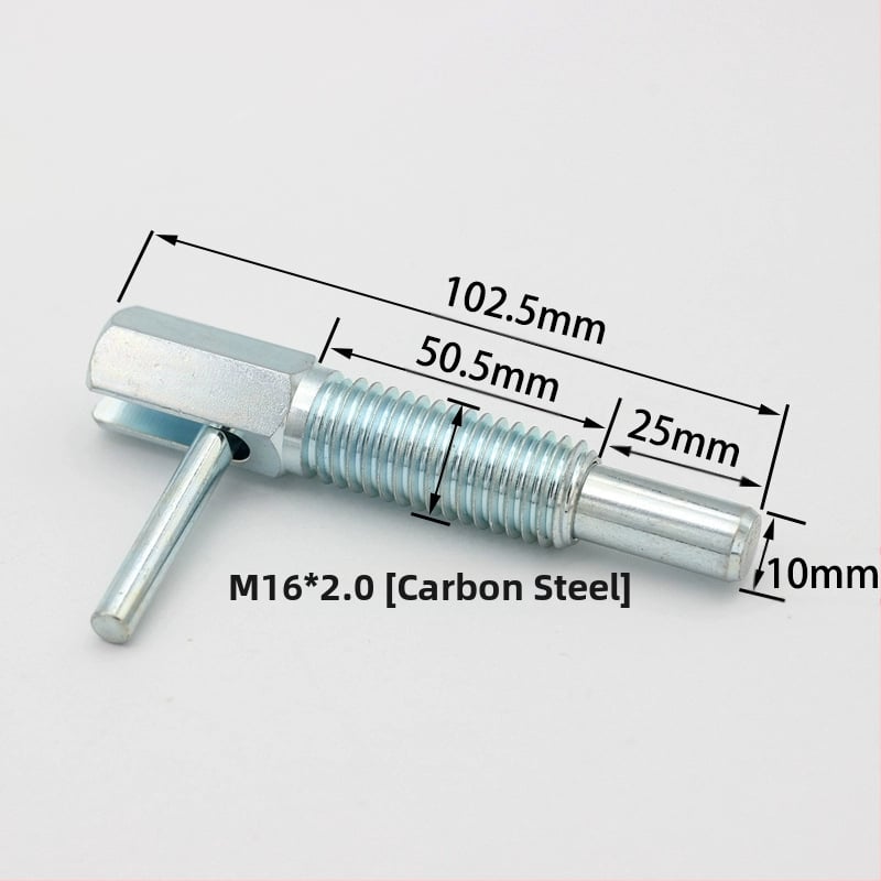 Πείρος ευθυγράμμισης τύπου L, επεκτεινόμενος, με χοντρή σπείρα, πλούνζερ με κουμπί και ελατήριο