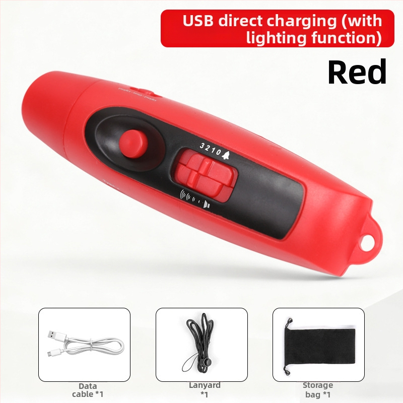 Elektronická píšťalka s USB nabíjaním a svetlom, vysoká hlasitosť pre vonkajší tréning domácich zvierat, ABS telo