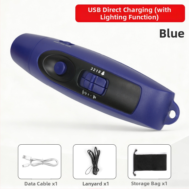 Elektronická píšťalka s USB nabíjaním a svetlom, vysoká hlasitosť pre vonkajší tréning domácich zvierat, ABS telo